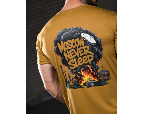 Тактична футболка SELION Never sleep coyot ВТ4672