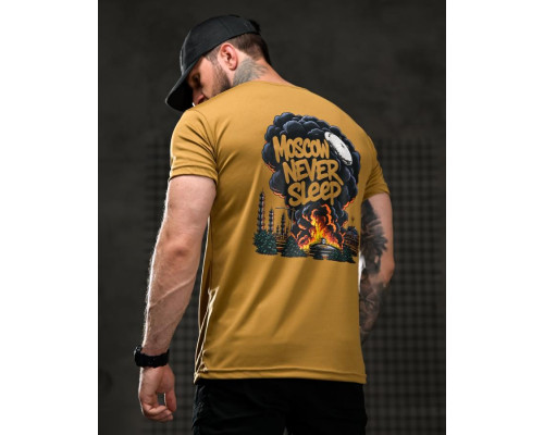 Тактична футболка SELION Never sleep coyot ВТ4672