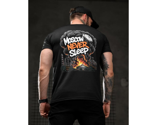 Тактична футболка SELION Never sleep black ВТ4673