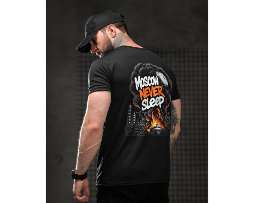 Тактична футболка SELION Never sleep black ВТ4673
