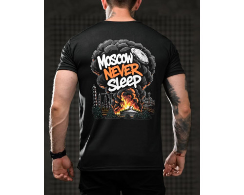 Тактична футболка SELION Never sleep black ВТ4673