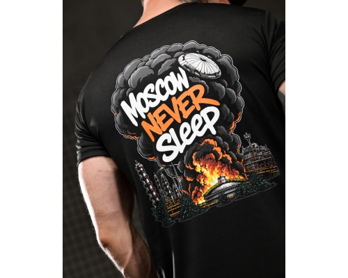 Тактична футболка SELION Never sleep black ВТ4673