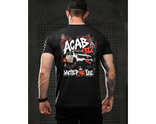 Тактична футболка SELION ACAB black ВТ4674