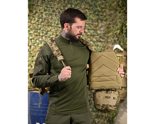 Плитоноска 4 точки швидкий скидання frion з напашником піксель ПП4633