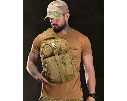 Тактична сумка нагрудна 20л Silver Knight cayot ВМ6242