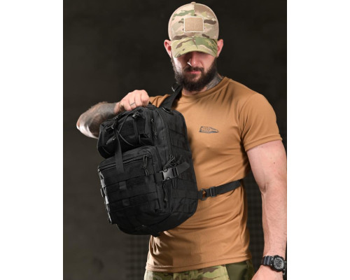 Тактична сумка нагрудна 20л Silver Knight black ВР5253