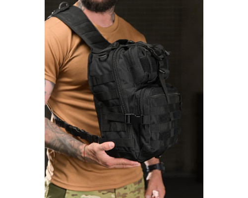 Тактична сумка нагрудна 20л Silver Knight black ВР5253