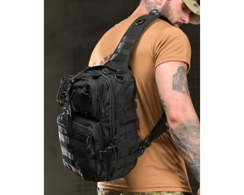 Тактична сумка нагрудна 20л Silver Knight black ВР5253
