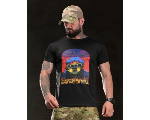 Тактична футболка BORN OF WAR highway black ВТ4749
