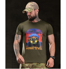 Тактична футболка BORN OF WAR highway oliva ВТ4751