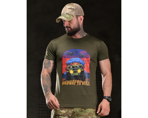 Тактична футболка BORN OF WAR highway oliva ВТ4751