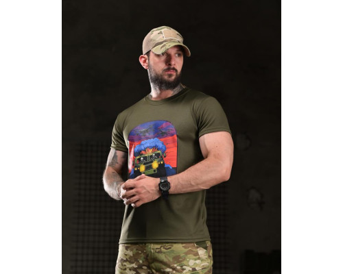 Тактична футболка BORN OF WAR highway oliva ВТ4751