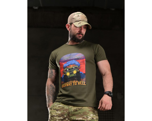 Тактична футболка BORN OF WAR highway oliva ВТ4751
