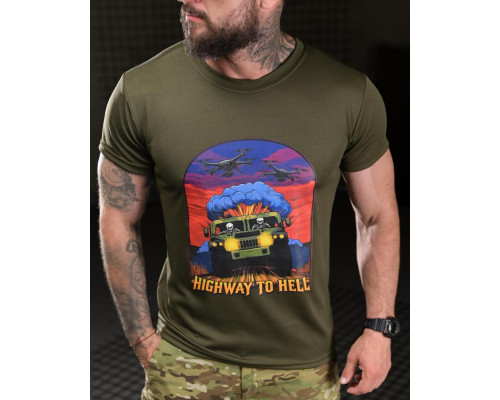 Тактична футболка BORN OF WAR highway oliva ВТ4751