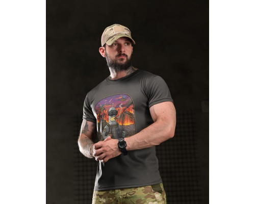 Тактична футболка BORN OF WAR I’m back grey ВТ4752