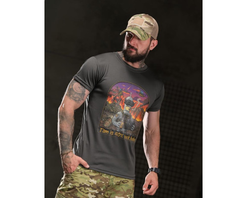 Тактична футболка BORN OF WAR I’m back grey ВТ4752