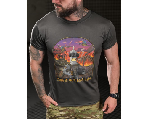 Тактична футболка BORN OF WAR I’m back grey ВТ4752