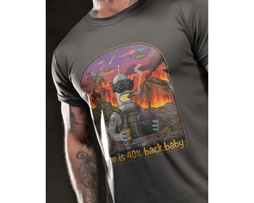 Тактична футболка BORN OF WAR I’m back grey ВТ4752
