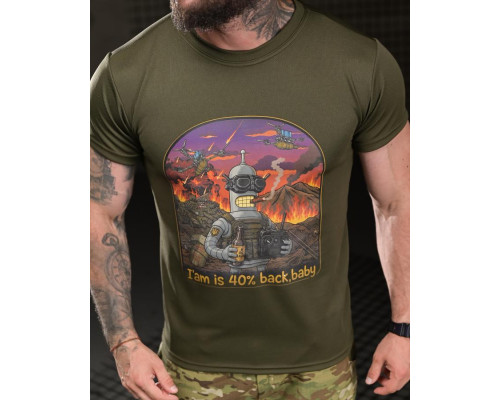 Тактична футболка BORN OF WAR I’m back oliva ВТ4754