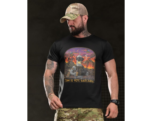 Тактична футболка BORN OF WAR I’m back black ВТ4755
