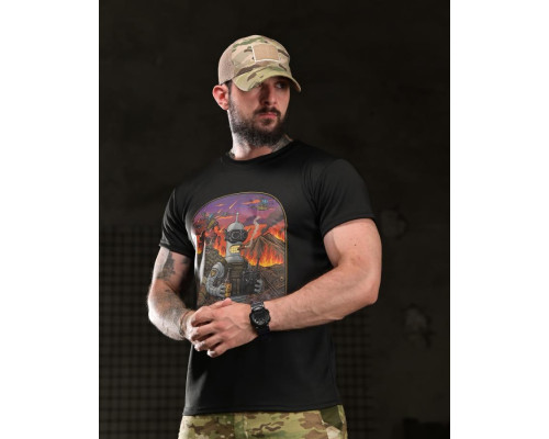 Тактична футболка BORN OF WAR I’m back black ВТ4755