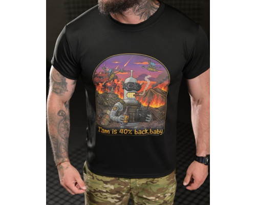 Тактична футболка BORN OF WAR I’m back black ВТ4755