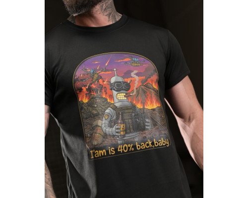 Тактична футболка BORN OF WAR I’m back black ВТ4755