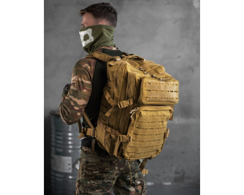 Штурмовий рюкзак US Laser Cut Assault Black cayot  47L   НШ6325