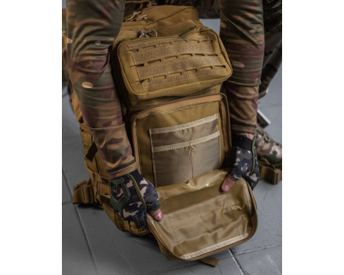 Штурмовий рюкзак US Laser Cut Assault Black cayot  47L   НШ6325