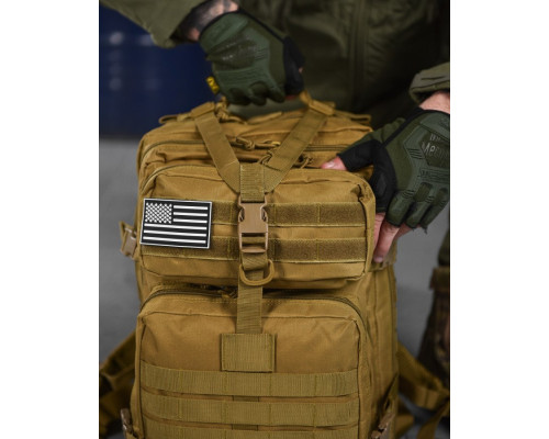 Рюкзак тактичний кайот 45л 800D Silver Knight USA ВТ6388
