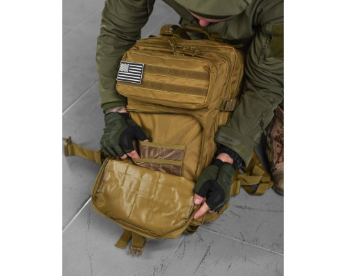 Рюкзак тактичний кайот 45л 800D Silver Knight USA ВТ6388