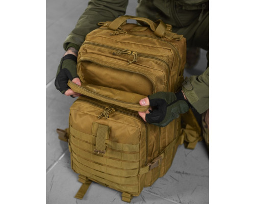 Рюкзак тактичний кайот 45л 800D Silver Knight USA ВТ6388