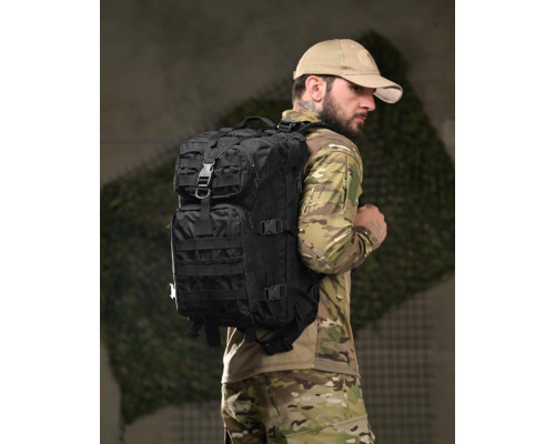 Тактичний штурмовий рюкзак 25л black ВТ6613
