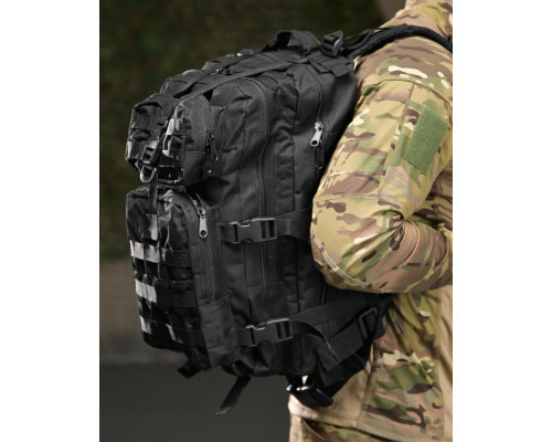 Тактичний штурмовий рюкзак 25л black ВТ6613
