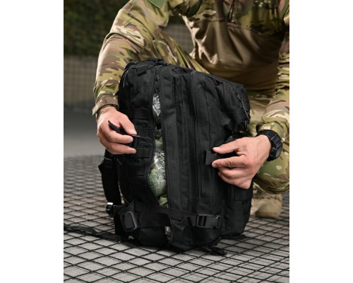 Тактичний штурмовий рюкзак 25л black ВТ6613