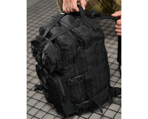 Тактичний штурмовий рюкзак 25л black ВТ6613