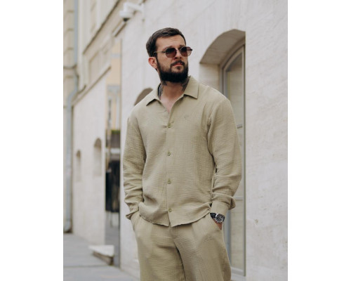 Літній костюм loro piana хаки ВТ5362