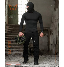 Тактичний лонгслів з балаклавою MANTIS® Phantom LS Combat Shirt - Black
