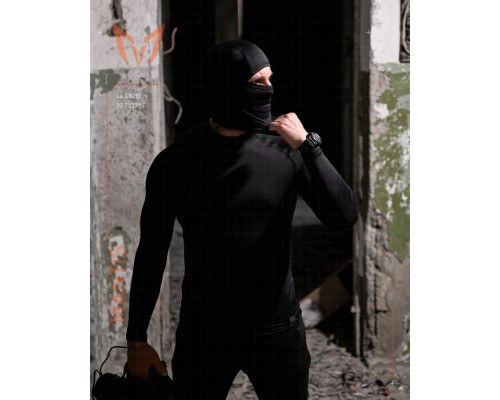Тактичний лонгслів з балаклавою MANTIS® Phantom LS Combat Shirt - Black