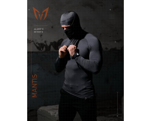 Тактичний лонгслів з балаклавою MANTIS® Phantom LS Combat Shirt - Wolf Grey