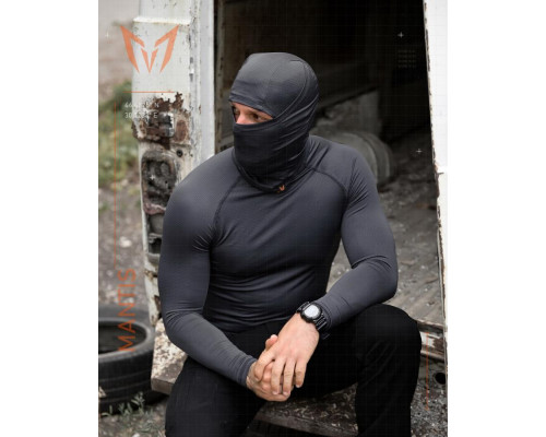 Тактичний лонгслів з балаклавою MANTIS® Phantom LS Combat Shirt - Wolf Grey