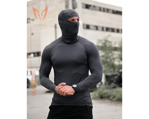 Тактичний лонгслів з балаклавою MANTIS® Phantom LS Combat Shirt - Wolf Grey