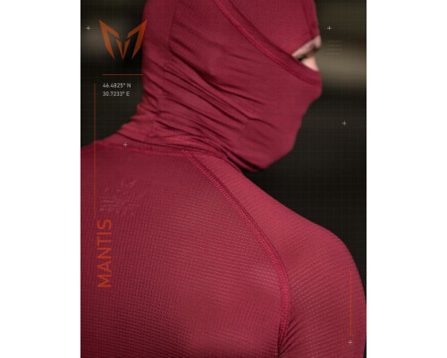 Тактичний лонгслів з балаклавою MANTIS® Phantom LS Combat Shirt - Maroon