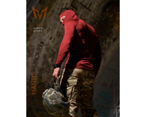 Тактичний лонгслів з балаклавою MANTIS® Phantom LS Combat Shirt - Maroon