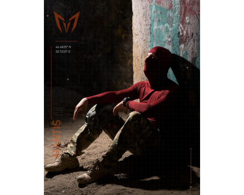 Тактичний лонгслів з балаклавою MANTIS® Phantom LS Combat Shirt - Maroon