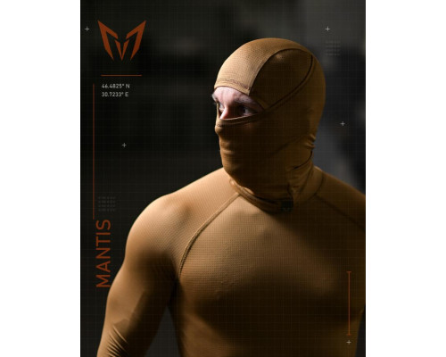Тактичний лонгслів з балаклавою MANTIS® Phantom LS Combat Shirt - Coyote