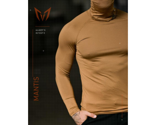 Тактичний лонгслів з балаклавою MANTIS® Phantom LS Combat Shirt - Coyote