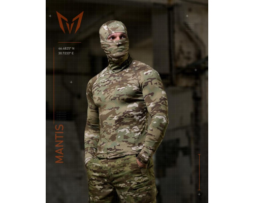 Тактичний лонгслів з балаклавою MANTIS® Phantom LS Combat Shirt - Multicam