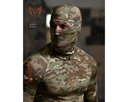 Тактичний лонгслів з балаклавою MANTIS® Phantom LS Combat Shirt - Multicam