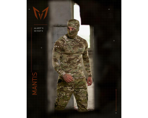 Тактичний лонгслів з балаклавою MANTIS® Phantom LS Combat Shirt - Multicam